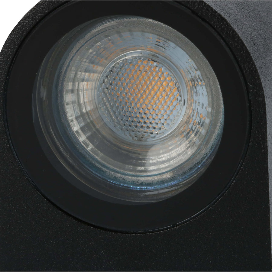 LED's Light LED Wall lamp outdoor with GU10 fitting - Round - Model San Marino - IP44 - Black - LED.nl