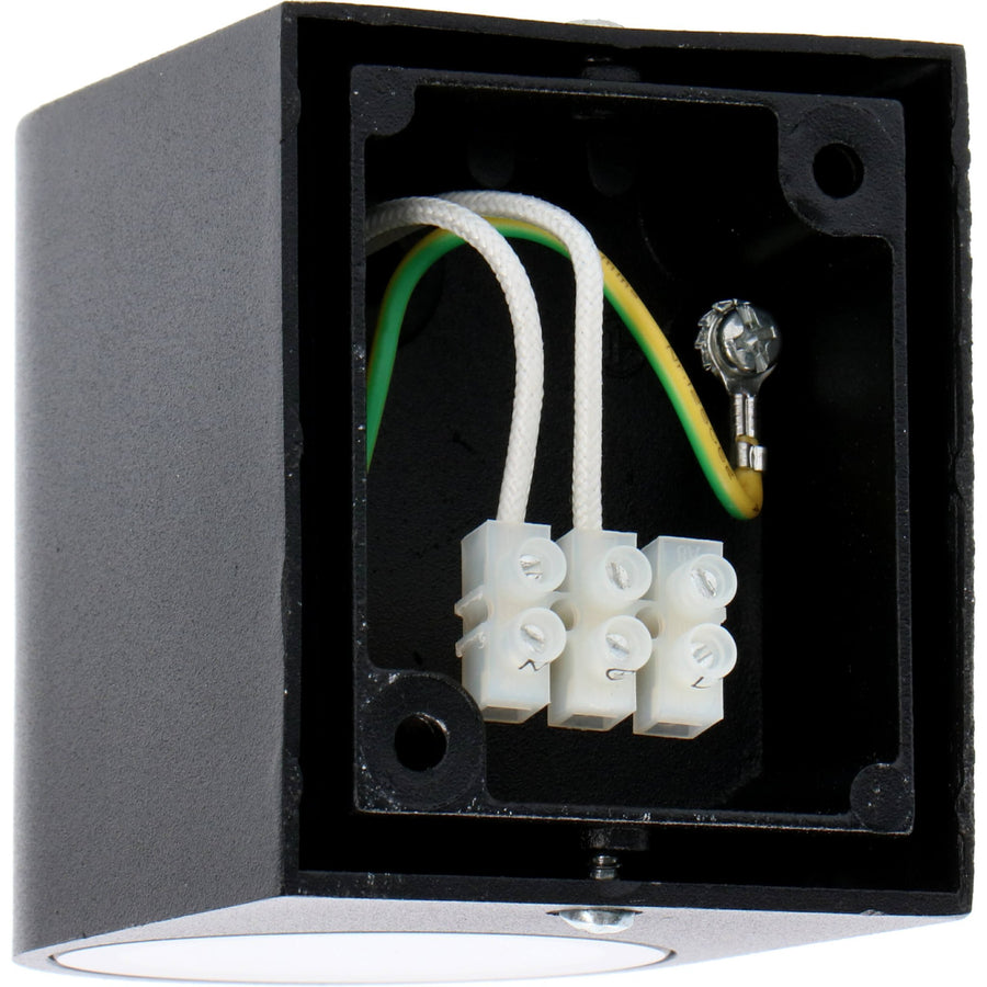 LED's Light LED Wall lamp outdoor with GU10 fitting - Round - Model San Marino - IP44 - Black - LED.nl