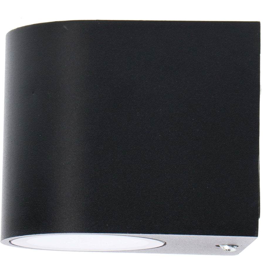 LED's Light LED Wall lamp outdoor with GU10 fitting - Round - Model San Marino - IP44 - Black - LED.nl