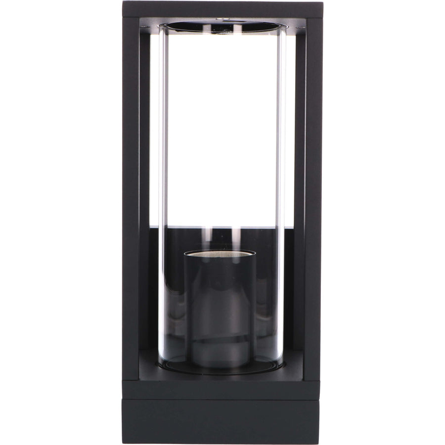 2 pack LED's Light LED Wandlamp met glazen ruiten - Rechthoek - E27 fitting - IP44 - Zwart Wandlampen LED.nl