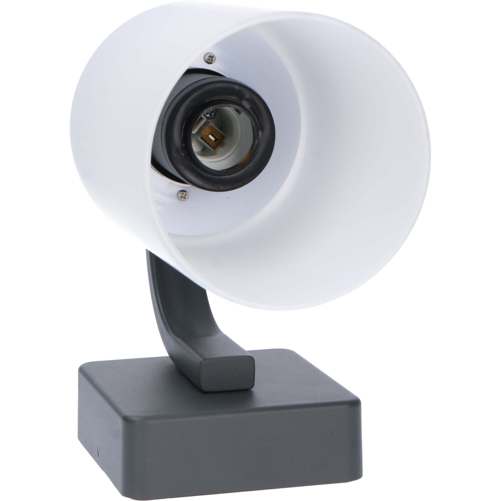 LED Wandlamp Milky met E27 fitting - Noto - IP44 - Antraciet - LED.nl