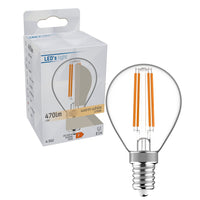 LED Lamp E14 - Clear glass - Warm white light - 470 lm - LED.nl