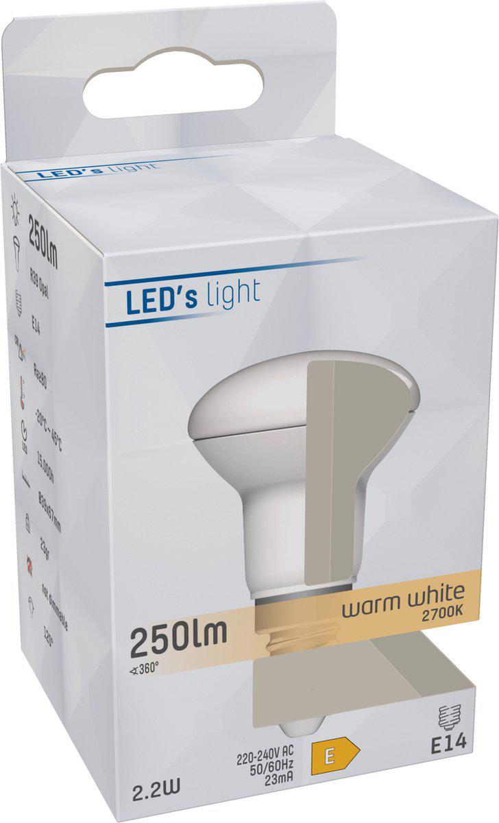 LongLife LED Reflectorlamp E14 - R39 Reflector - Warm wit - 2.2W vervangt 25W Reflectorlampen LED.nl