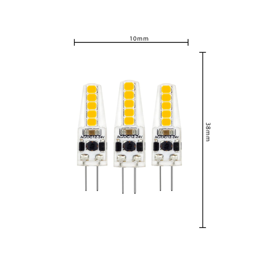 LongLife LED Bulb G4 - 12V - Dimmable warm white light - 1.9W (20W) - 3 bulbs - LED.nl