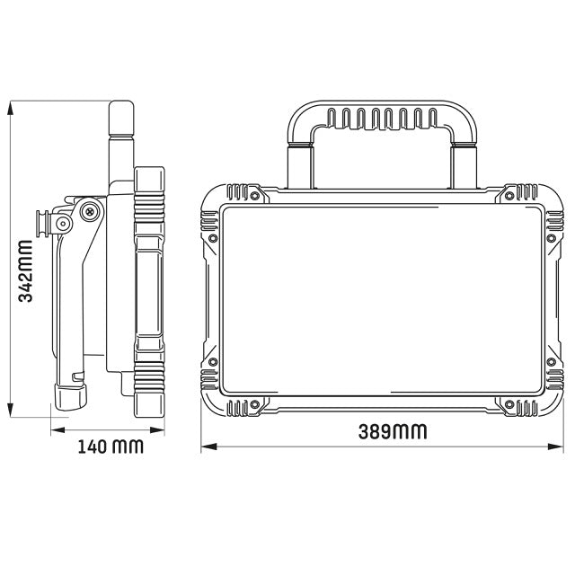 LED's Light Hybrid LED Construction Lamp 5500 - Wired and wireless use - IP54 - Rough Service Tested - 47W - LED.nl
