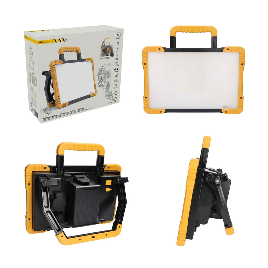 LED's Light Hybrid LED Construction Lamp 5500 - Wired and wireless use - IP54 - Rough Service Tested - 47W - LED.nl