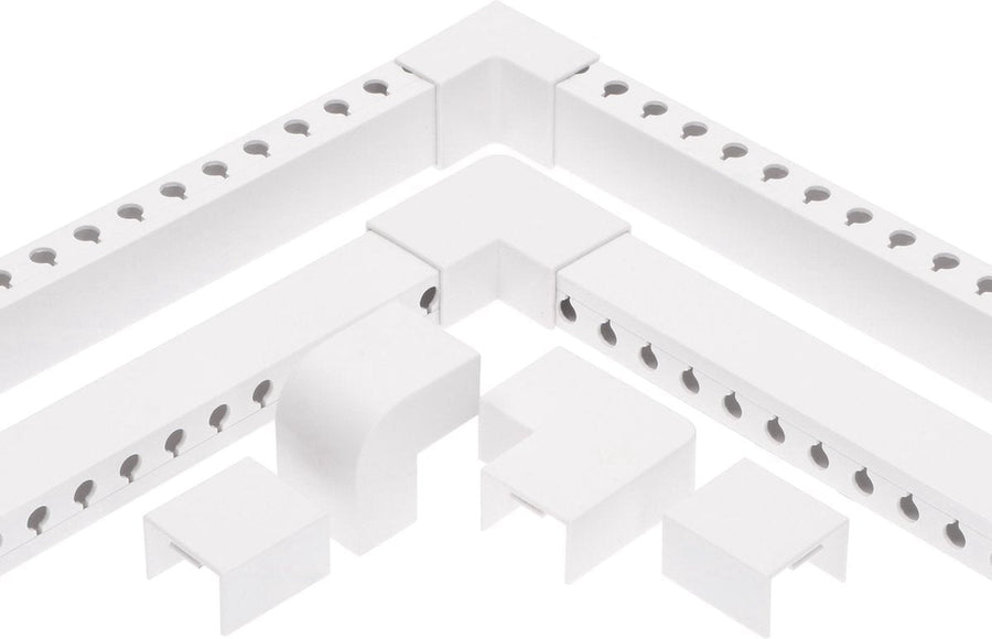 OrgaNice Cable Tray Set - Self-adhesive organizer for Desk &amp; TV - White - LED.nl