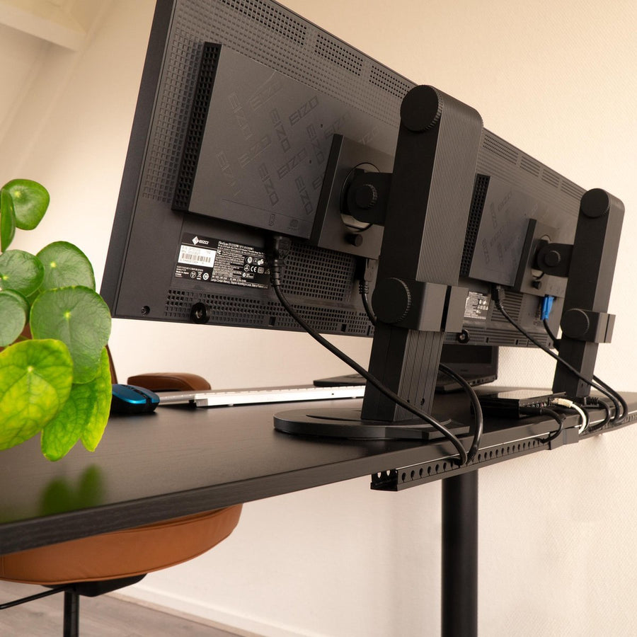 OrgaNice Cable Tray Set - Self-adhesive organizer for Desk &amp; TV - White - LED.nl