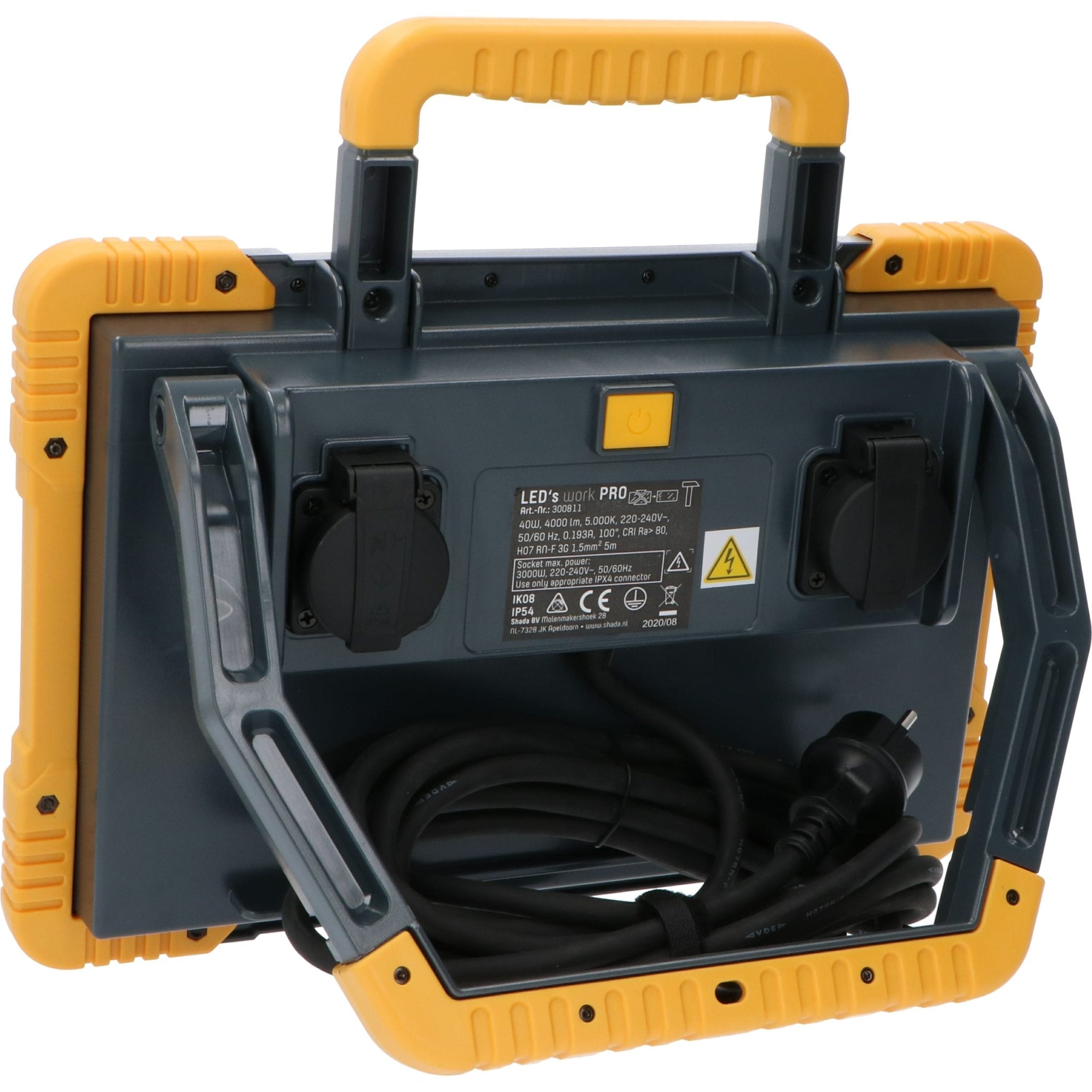 LED's Light Draadloze LED Zwaailamp op Batterijen - 9 standen - Magnetisch & Waterdicht - Blauw Bouwlampen LED.nl