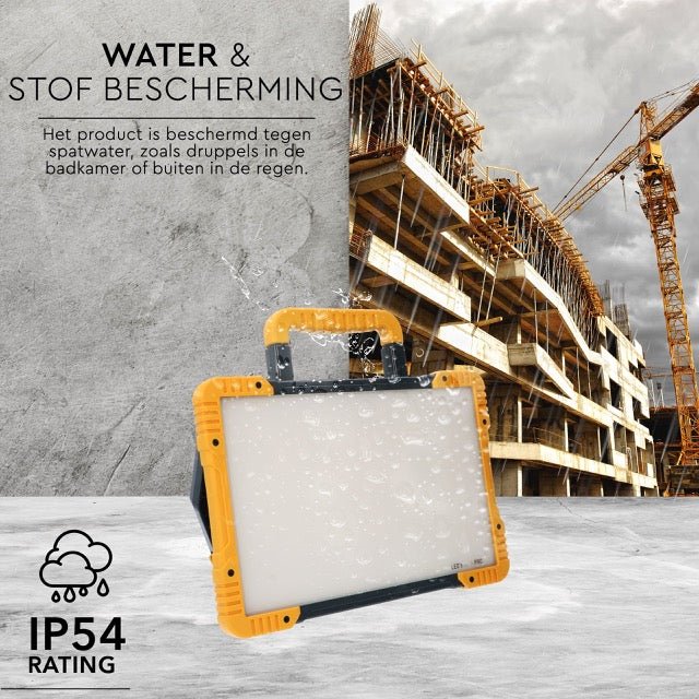 LED's Light Draadloze LED Zwaailamp op Batterijen - 9 standen - Magnetisch & Waterdicht - Blauw Bouwlampen LED.nl