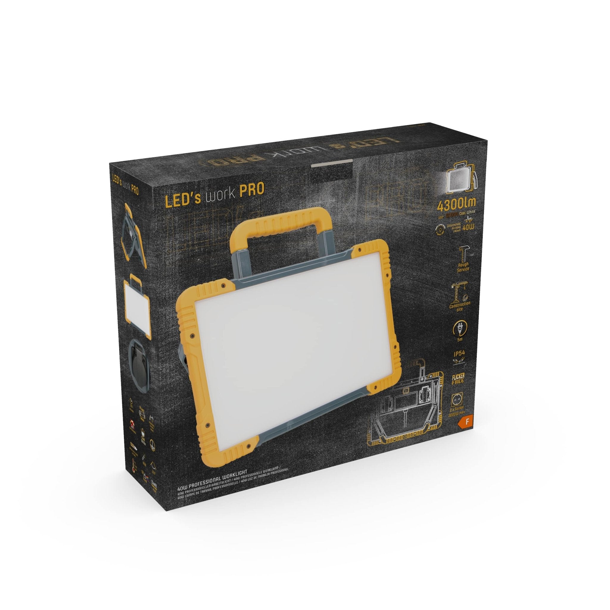 LED's Light Draadloze LED Zwaailamp op Batterijen - 9 standen - Magnetisch & Waterdicht - Blauw Bouwlampen LED.nl