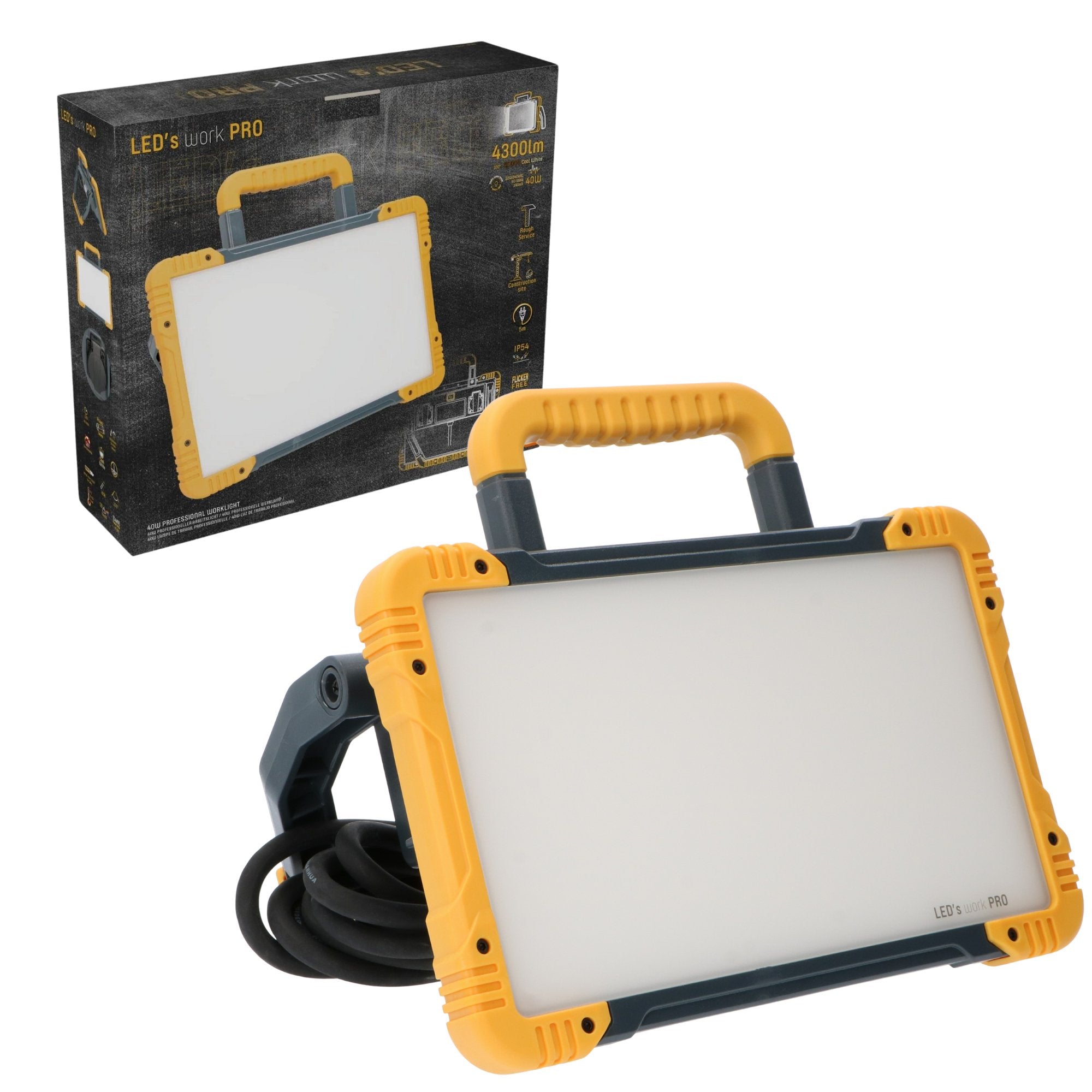 LED's Light Draadloze LED Zwaailamp op Batterijen - 9 standen - Magnetisch & Waterdicht - Blauw Bouwlampen LED.nl