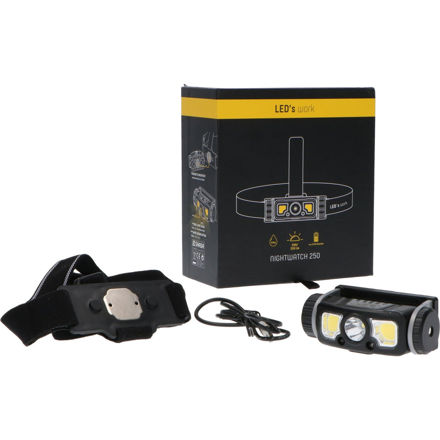 Professional LED Hoofdlamp op accu met zoomfunctie - Oplaadbaar - IP44 - Dimbaar - 250 lm Hoofdlampen LED.nl