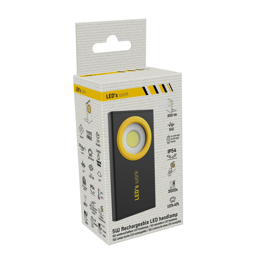 LED's Work Work Lamp on Battery 350 - With magnet, hook or base - Wireless &amp; Rechargeable - 2 light points - LED.nl