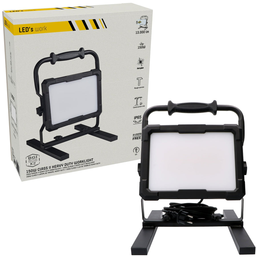 LED's Work Professionele LED Bouwlamp 13000 - Rough Service Tested - 5 meter snoer - 150W - IP65 Bouwlampen LED.nl
