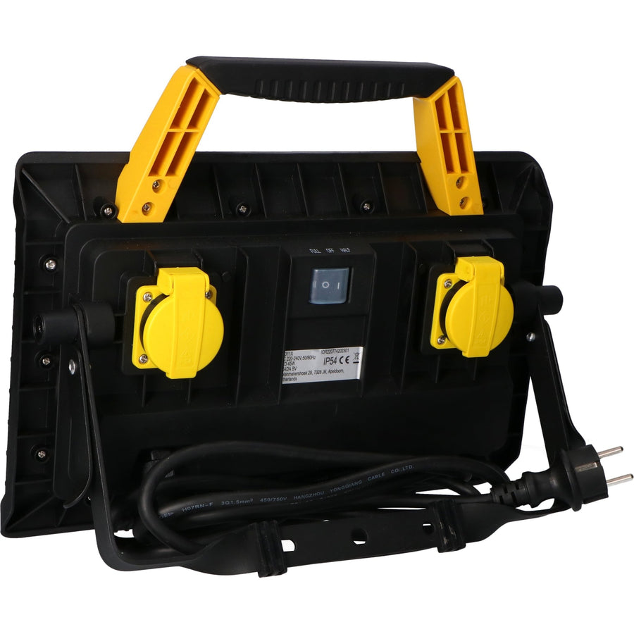 LED's Work Construction Lamp 5000 - 2 extra sockets - 5 meter cord - IP54 water and dust resistant - LED.nl