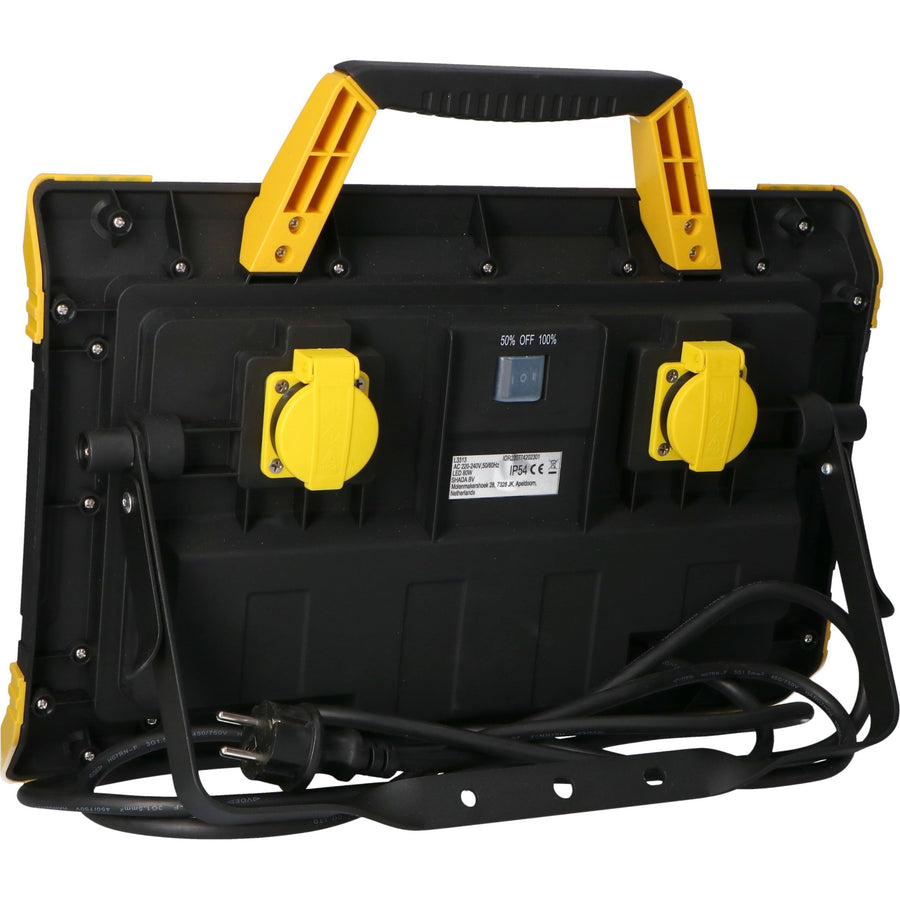 LED's Work Construction Lamp 9200 - 2 extra sockets - 5 meter cord - IP54 water and dust resistant - LED.nl