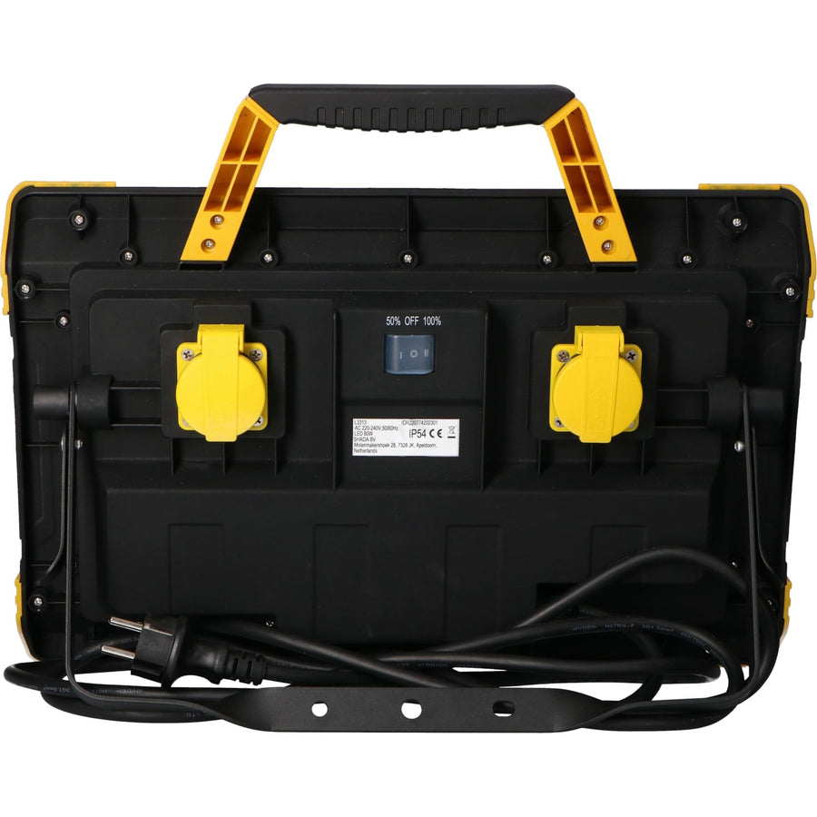 LED's Work Construction Lamp 9200 - 2 extra sockets - 5 meter cord - IP54 water and dust resistant - LED.nl