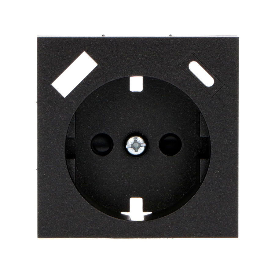 Reflex Insert plate for wall socket with USB-C &amp; USB - Black - LED.nl