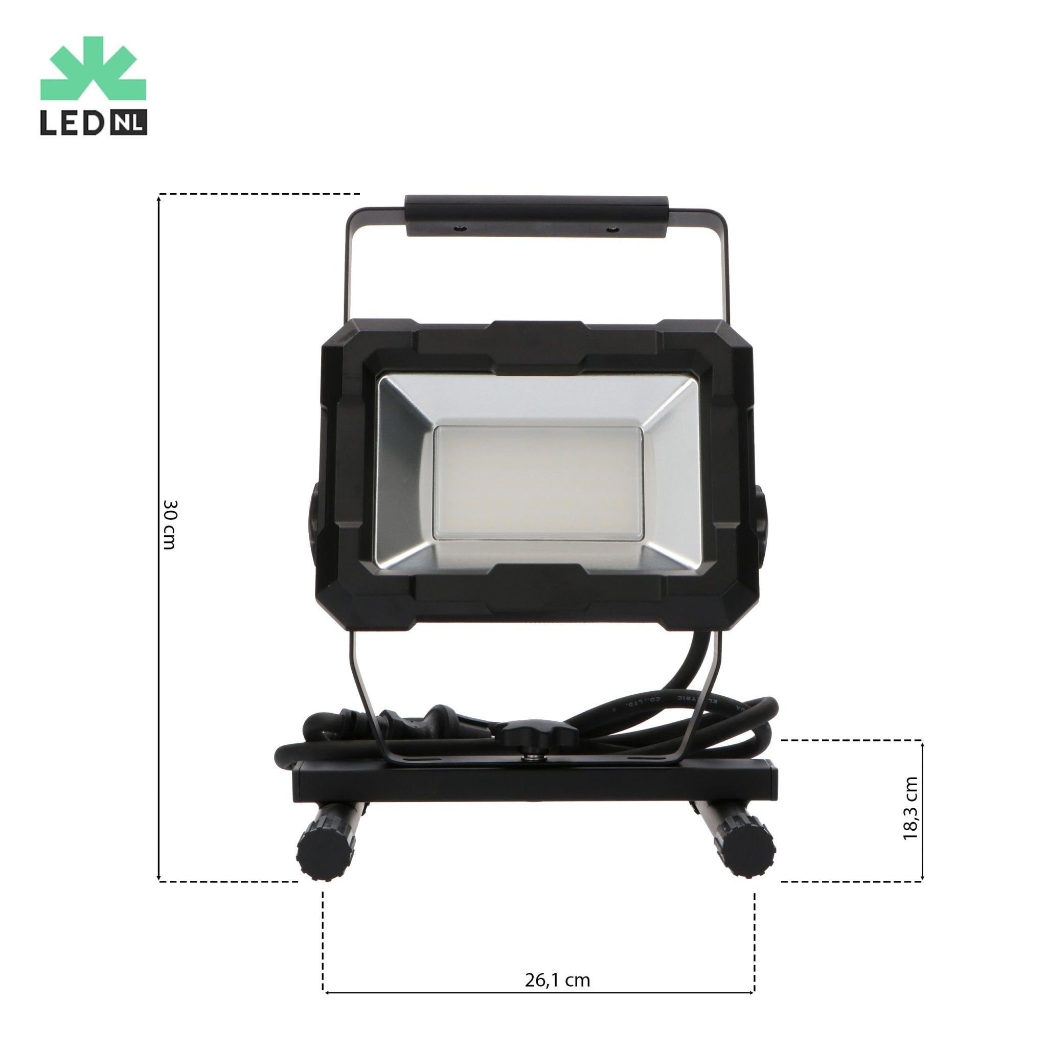 LED's Work Werklamp 4000 - Robuuste behuizing - Extra sterk snoer 150 cm - IP65 waterdicht - 50W Werklampen LED.nl