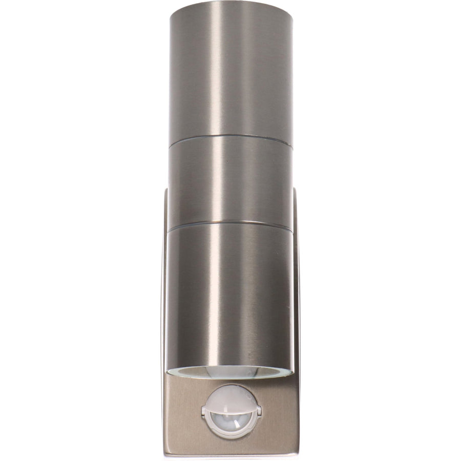LED's Light stainless steel LED Outdoor Lamp with Motion Sensor - 2 lights up &amp; down - IP44 - Silver - LED.nl