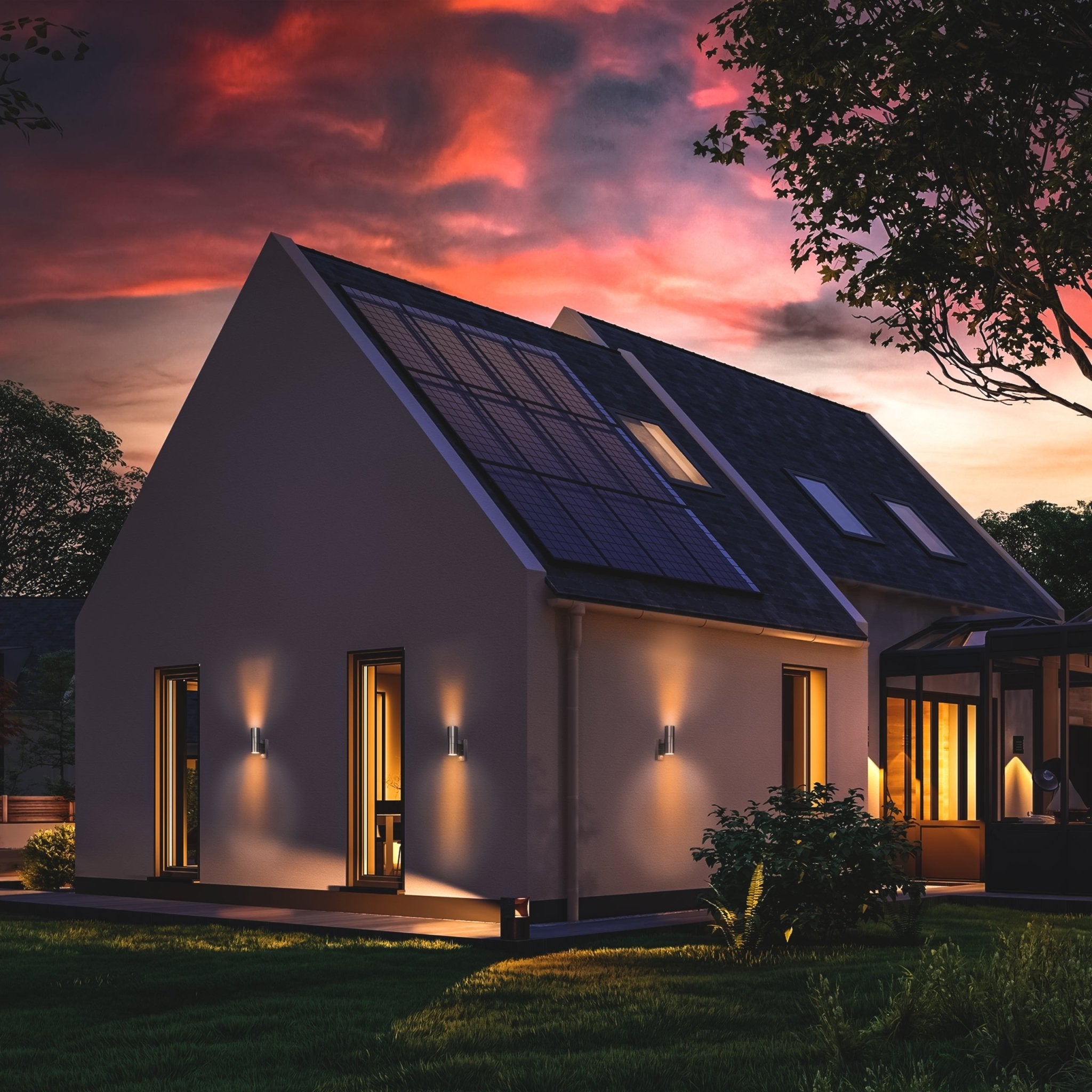 LED's Light RVS LED Buitenlamp met Bewegingssensor - 2 lichts up & down - IP44 - Zilver Buitenlampen LED.nl