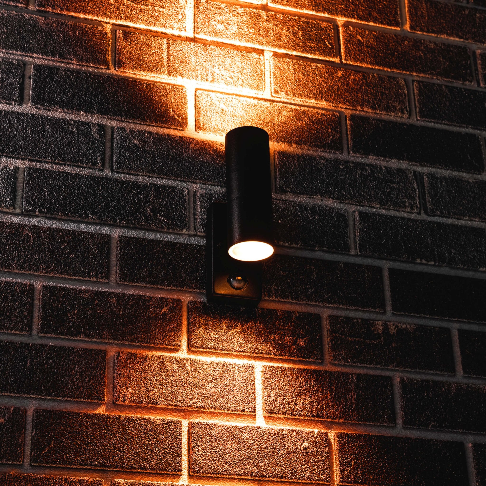 LED's Light RVS LED Buitenlamp met Bewegingssensor - 2 lichts up & down - IP44 - Zwart Buitenlampen LED.nl