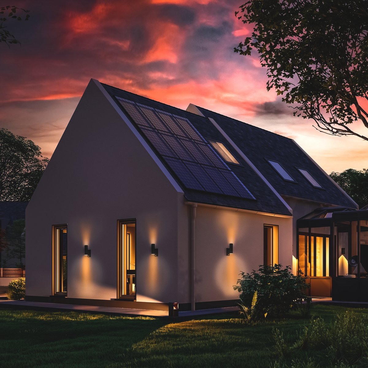 LED's Light RVS LED Buitenlamp met Bewegingssensor - 2 lichts up & down - IP44 - Zwart Buitenlampen LED.nl