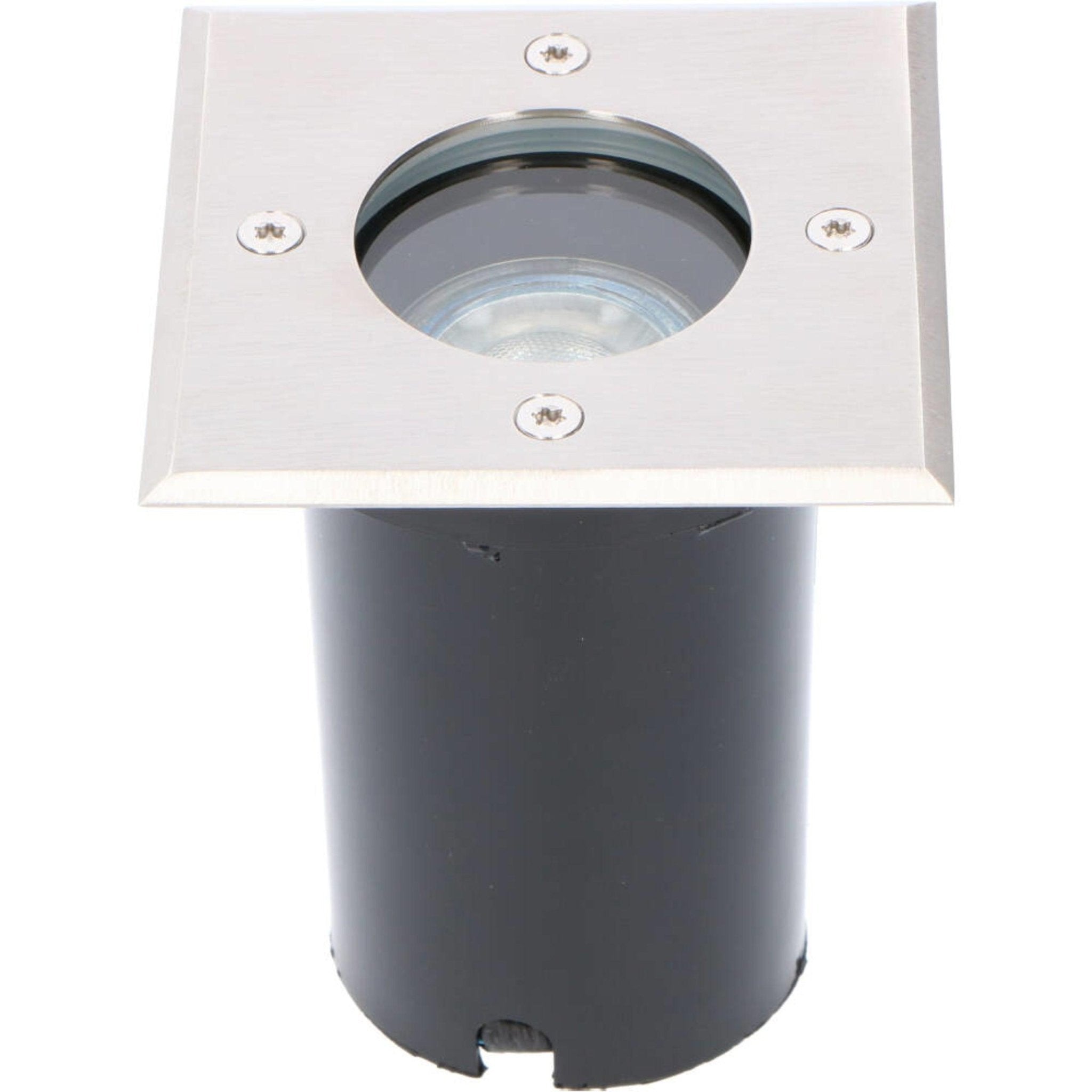 LED's Light RVS LED Grondspot inbouw vierkant - Voor oprit en tuin - IP67 waterdicht - Zilver LED.nl
