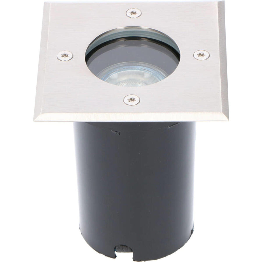 LED's Light RVS LED Grondspot inbouw vierkant - Voor oprit en tuin - IP67 waterdicht - Zilver Grondspotjes LED.nl