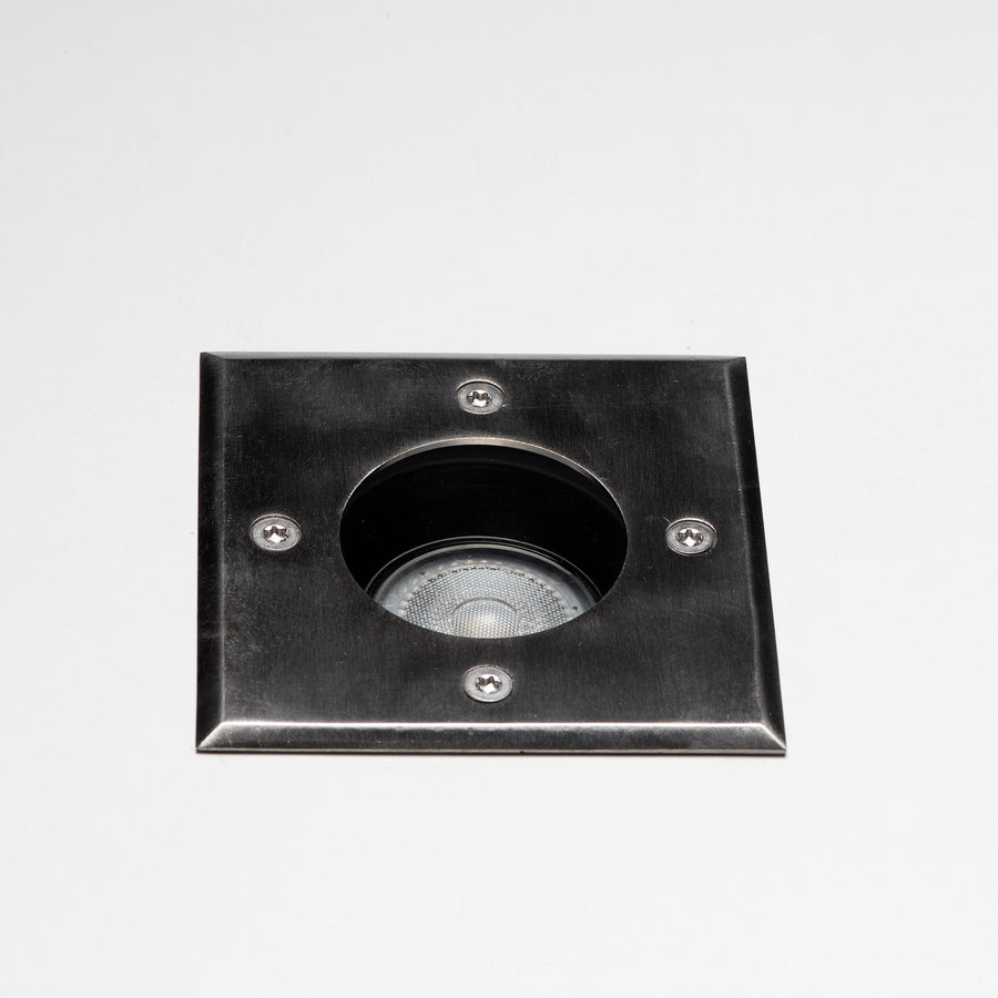 LED's Light RVS LED Grondspot inbouw vierkant - Voor oprit en tuin - IP67 waterdicht - Zilver Grondspotjes LED.nl