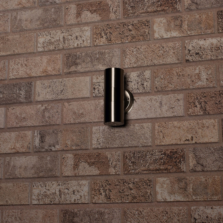 LED's Light stainless steel LED Wall Lamp Outdoor - Spot with 2 x GU10 fitting - Model Catania - IP44 - Silver - LED.nl