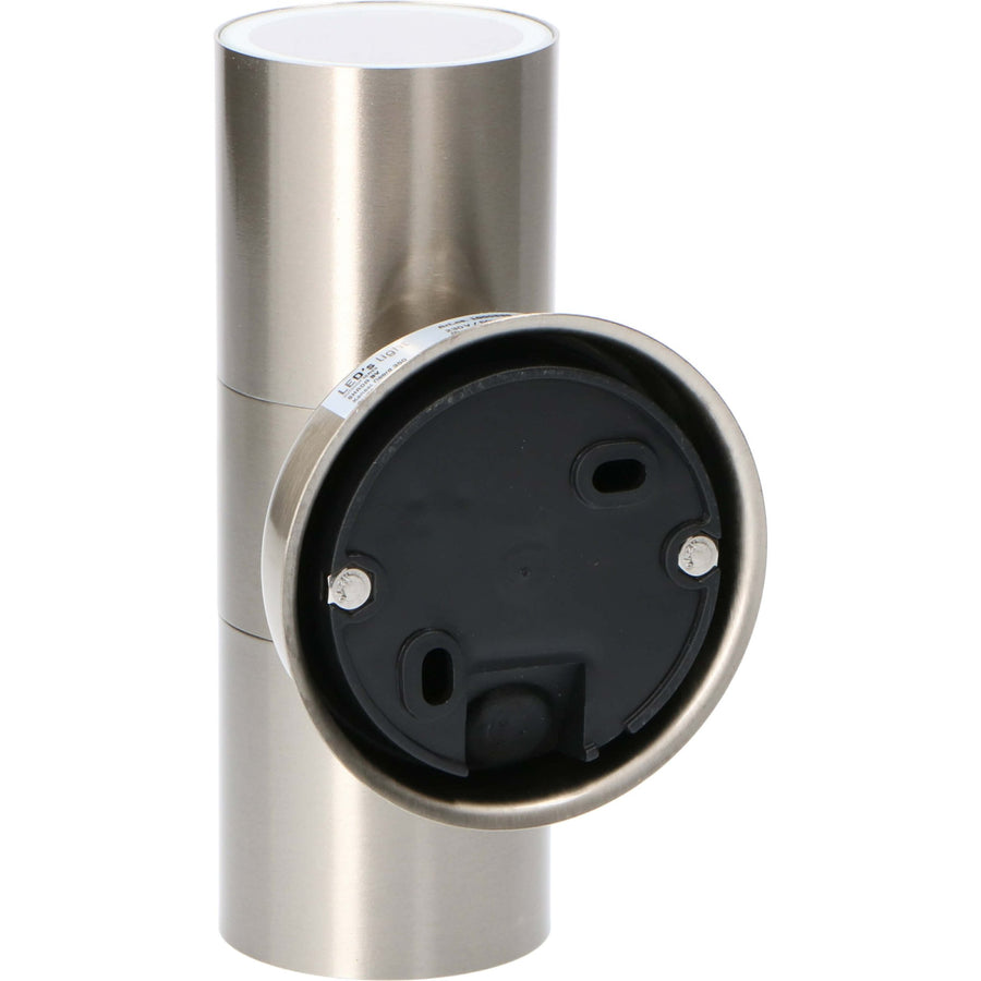 LED's Light stainless steel LED Wall Lamp Outdoor - Spot with 2 x GU10 fitting - Model Catania - IP44 - Silver - LED.nl
