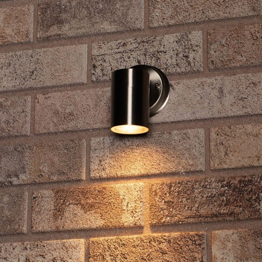 Stainless Steel LED Wall Lamp Outdoor - Spot with GU10 fitting - Model Monza - IP44 - Silver - LED.nl