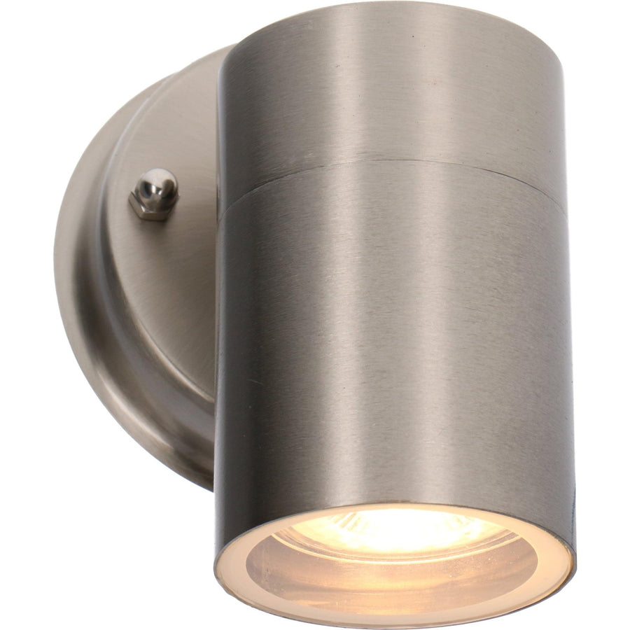 Stainless Steel LED Wall Lamp Outdoor - Spot with GU10 fitting - Model Monza - IP44 - Silver - LED.nl