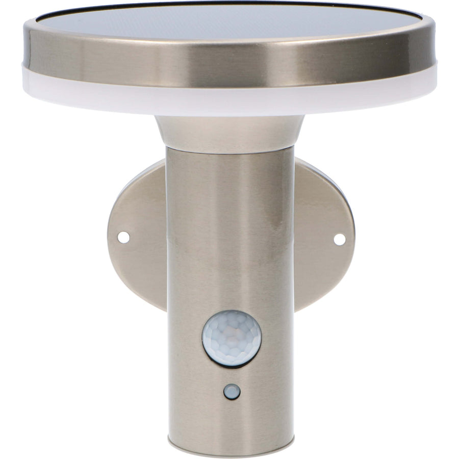 RVS Solar LED Buitenlamp met bewegingssensor - Draadloos - 3 standen - Zilver Buitenlampen LED.nl