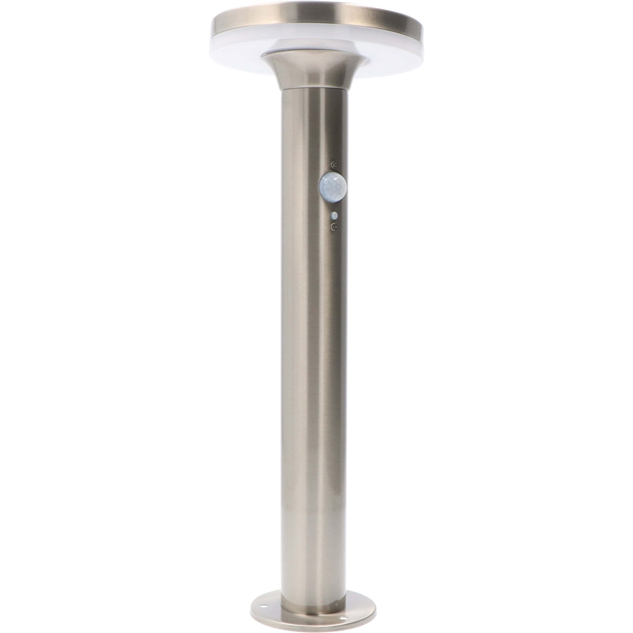 LED's Light RVS Solar LED Tuin Lantaarnpaal met Bewegingssensor - Draadloos - 3 standen - Zilver Lantaarns LED.nl