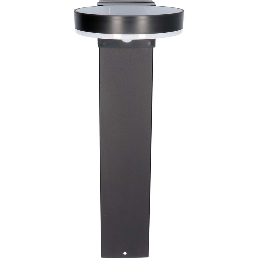LED's Light RVS Solar LED Tuin Lantaarnpaal met Bewegingssensor - Draadloos - 3 standen - Zwart Lantaarns LED.nl
