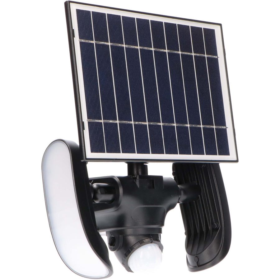LED's Light Solar LED Buitenlamp met Bewegingssensor - 2 lichts - Automatisch aan/uit - Afneembaar paneel - Zwart Buitenlampen LED.nl