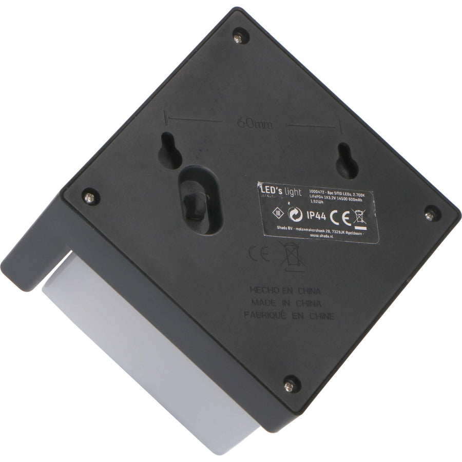 LED's Light Solar LED Outdoor Lamp with Motion Sensor - Wireless Solar Powered - Black - IP44 - LED.nl