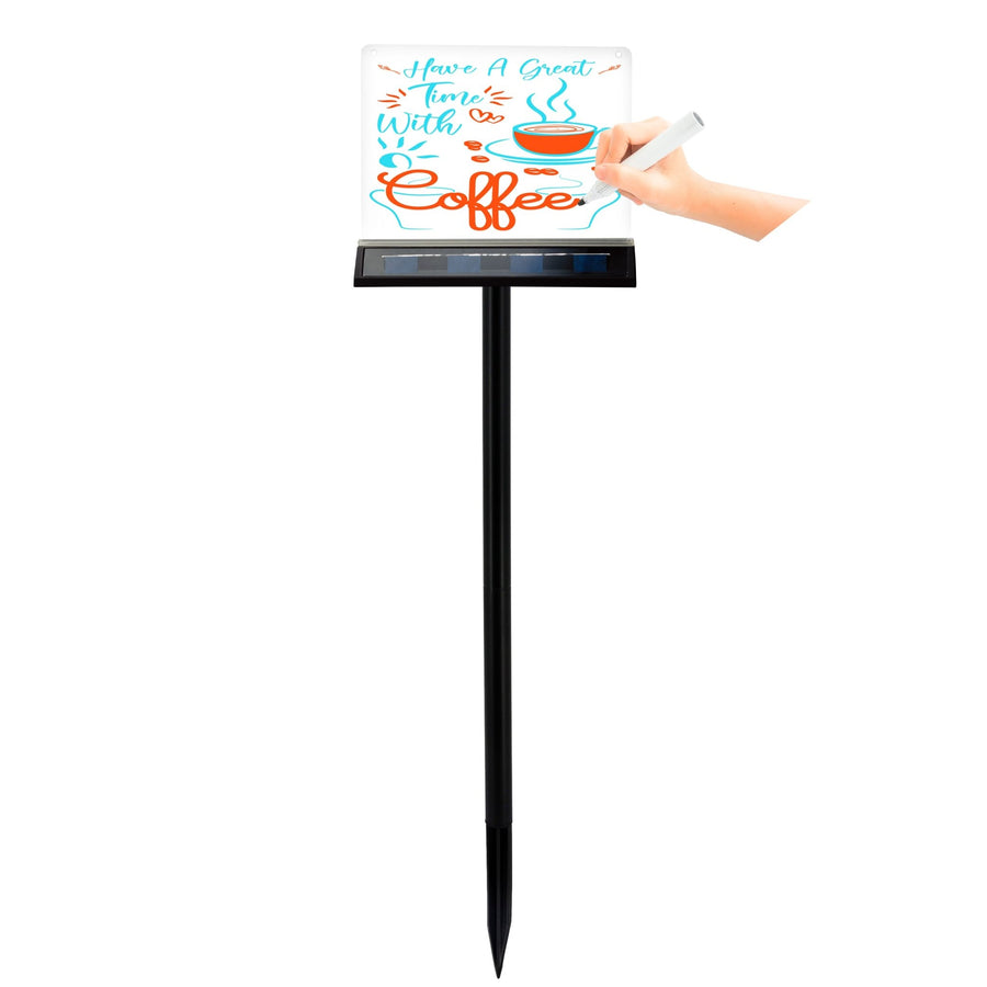 LED's Light Solar LED Display Writing Board Outdoor - Wireless Solar Powered - Incl. Pen - LED.nl