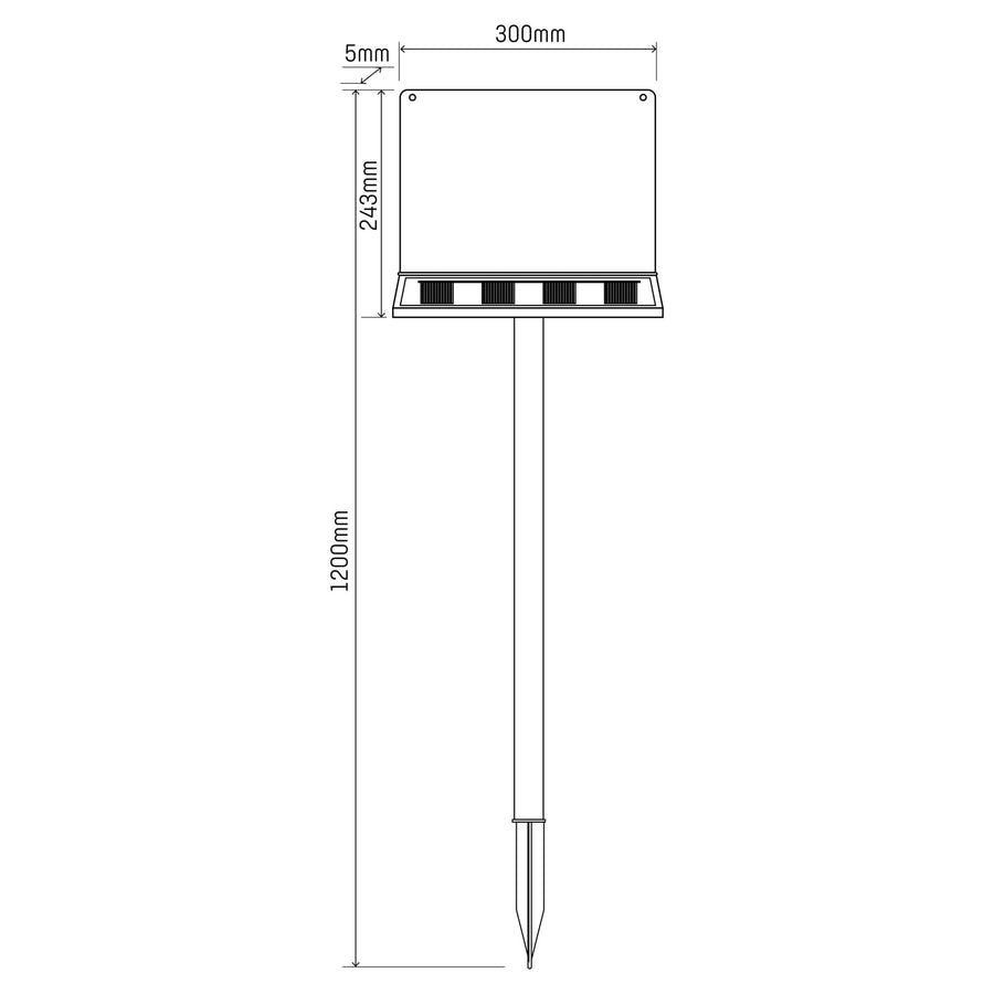 LED's Light Solar LED Display Writing Board Outdoor - Wireless Solar Powered - Incl. Pen - LED.nl