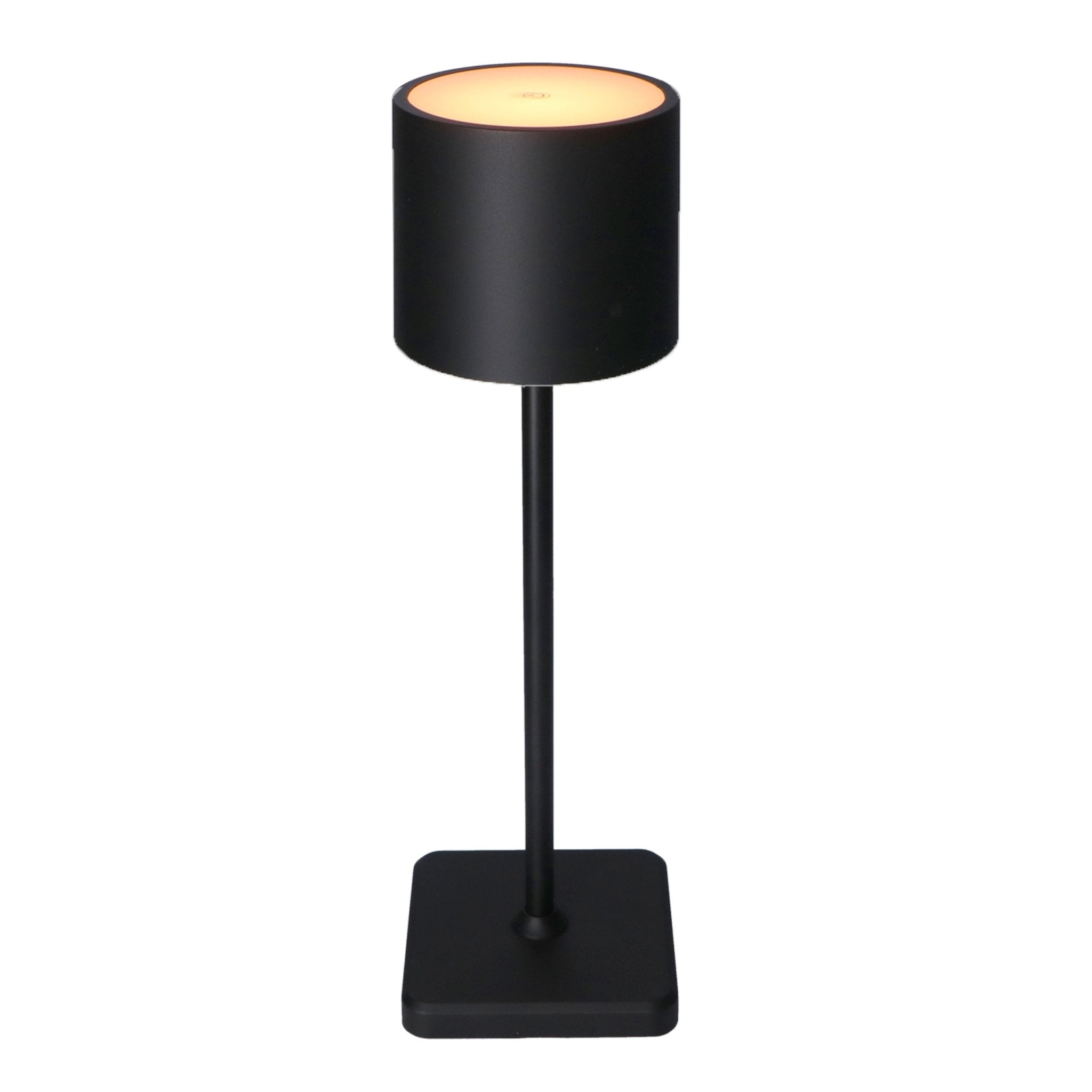 TouchDim oplaadbare LED tafellamp zwart – Dimbaar met touch-bediening – Voor binnen en buiten – 3 tinten licht instelbaar - LED.nl