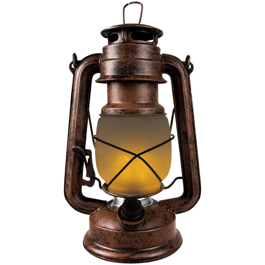 Vintage LED Olielamp op batterijen - Dimbaar - Draadloos - 24 cm - Koper Buitenlampen LED.nl