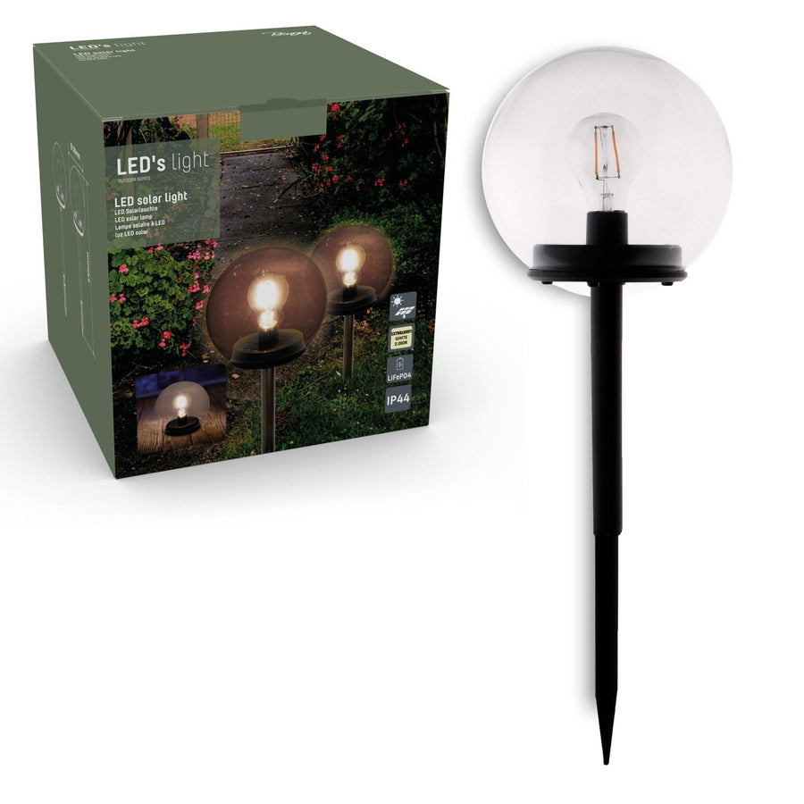 Vintage Solar Priklamp met sensor - Automatisch aan/uit - Warm wit licht - IP44 - 54 cm Buitenlampen LED.nl